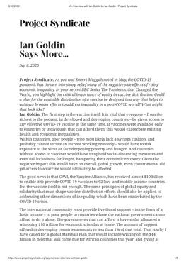 Ian Goldin Says More…