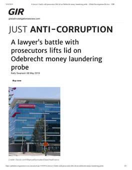 Odebrecht Money Laundering Probe – Global Investigations Review – GIR
