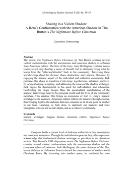 Shading in a Violent Shadow: a Hero's Confrontation with The