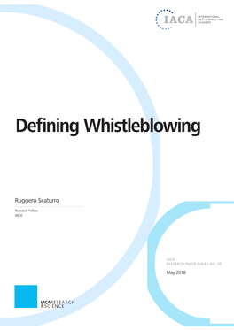 Defining Whistleblowing