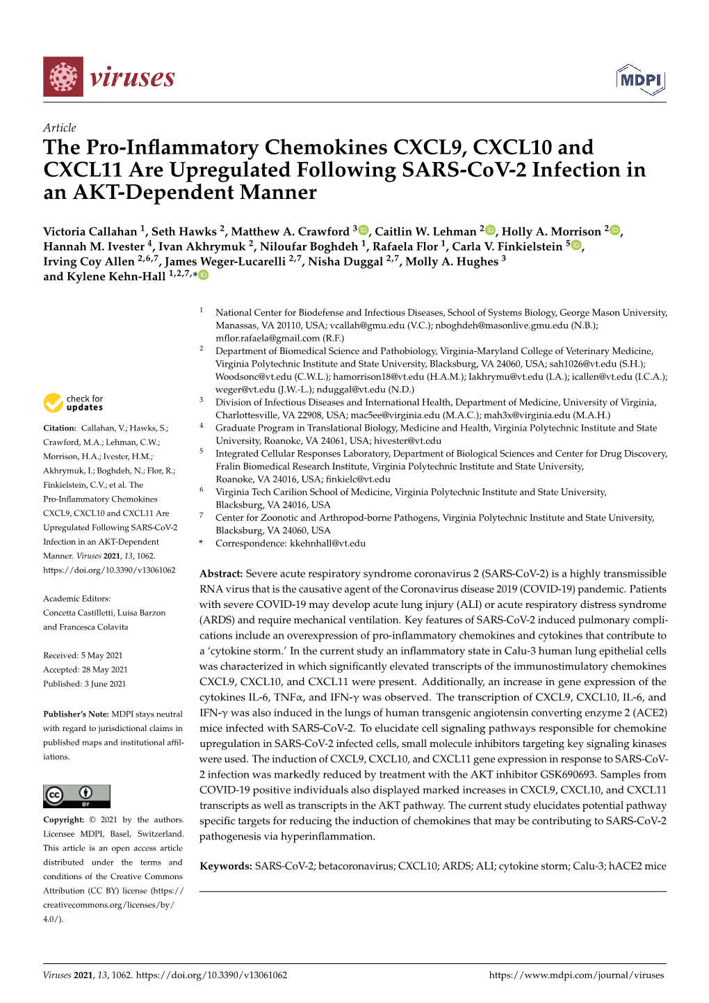 The Pro-Inflammatory Chemokines CXCL9, CXCL10 and CXCL11 Are