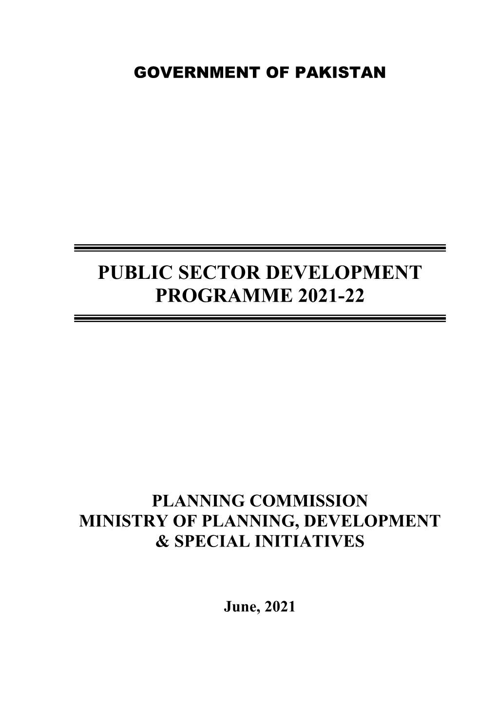 Public Sector Development Programme 2021-22