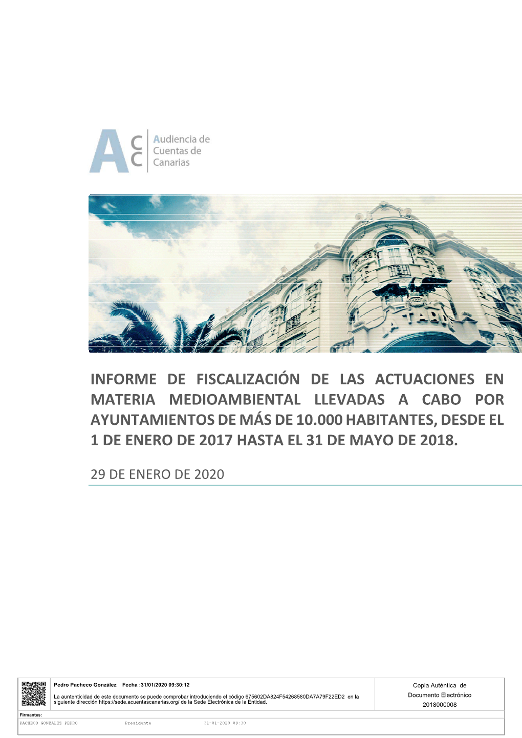 Informe De Fiscalización De Las Actuaciones En Materia