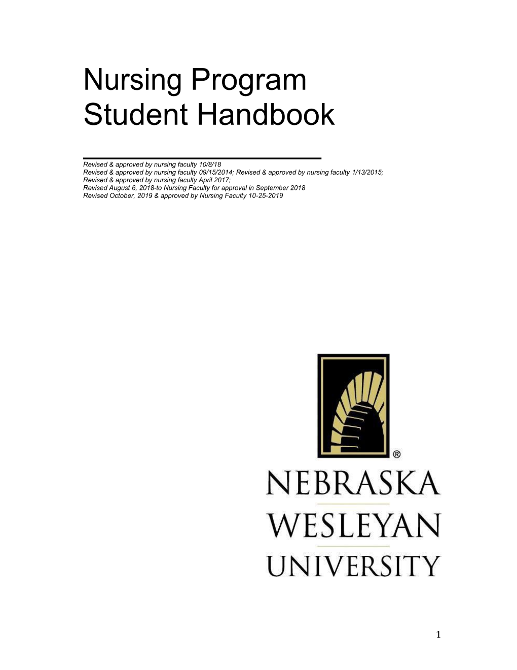 Nursing Program Student Handbook