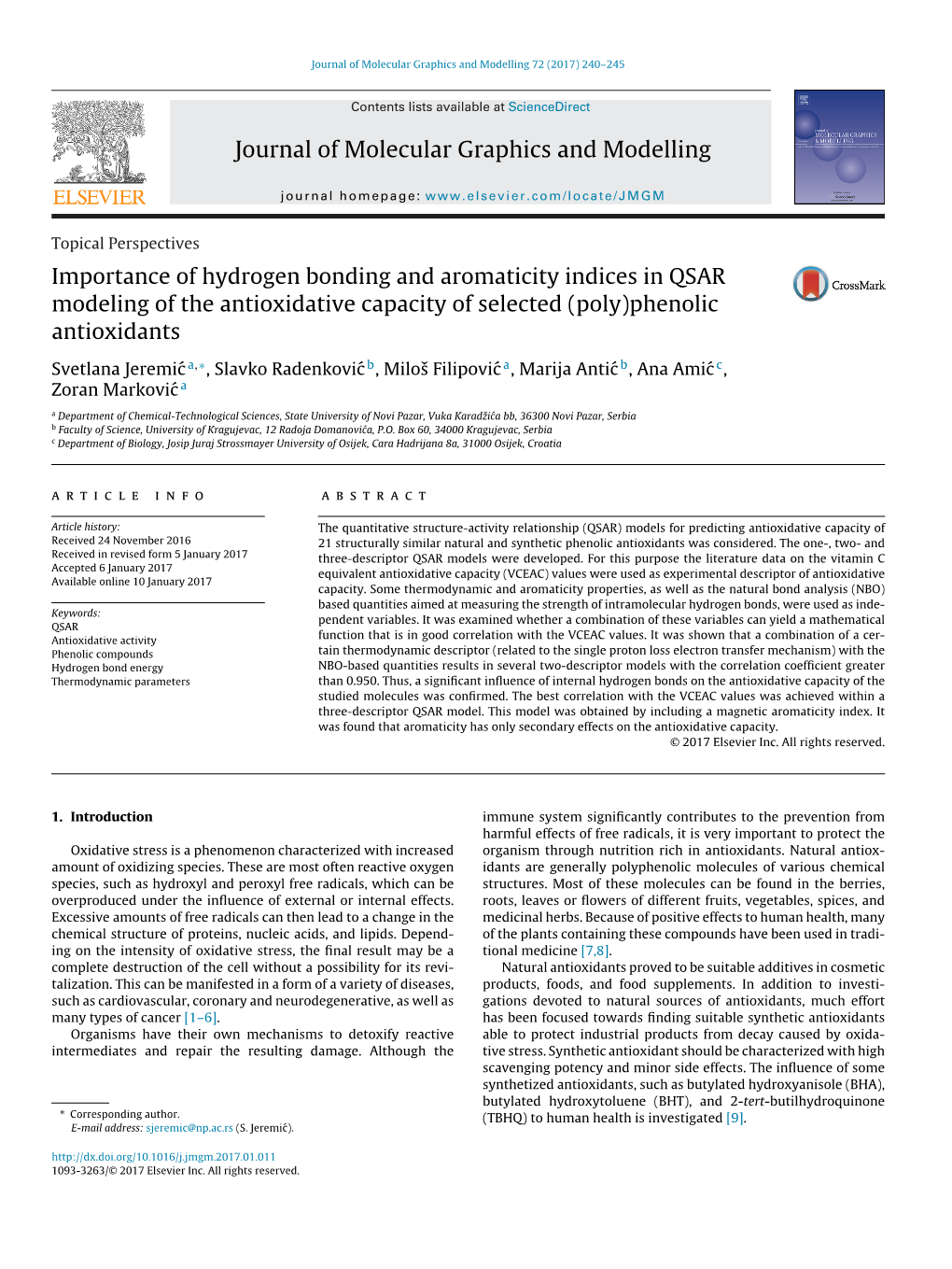 Importance of Hydrogen Bonding and Aromaticity Indices in QSAR