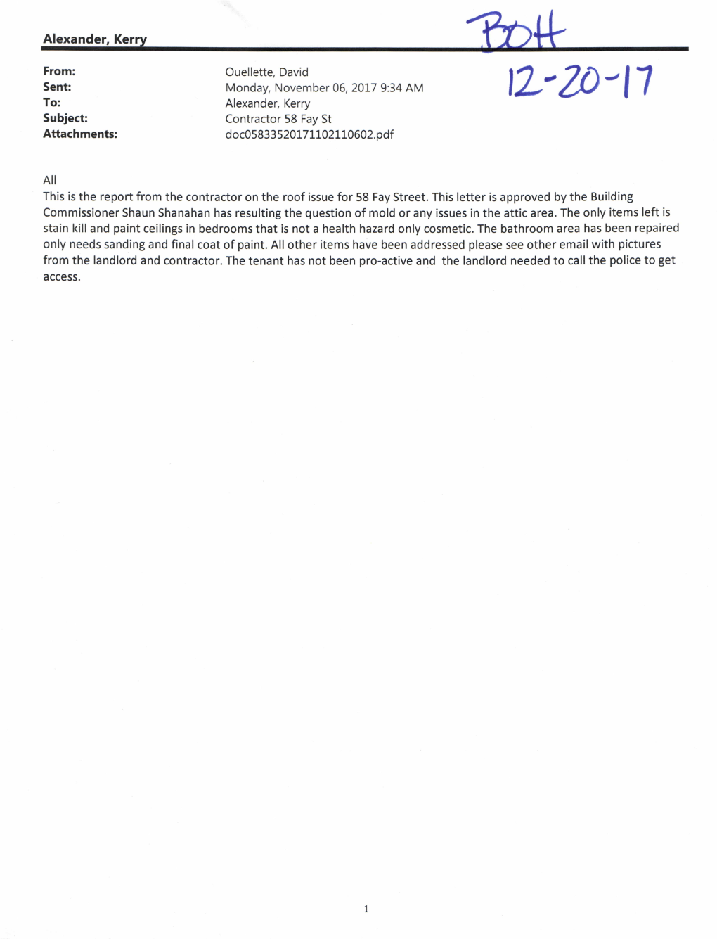 Ll-N-17 To: Alexander, Kerry Subject: Contractor 58 Fay St Attachments: D O C0 5 8 3 3 520L7 LL02IL0 602.P Df