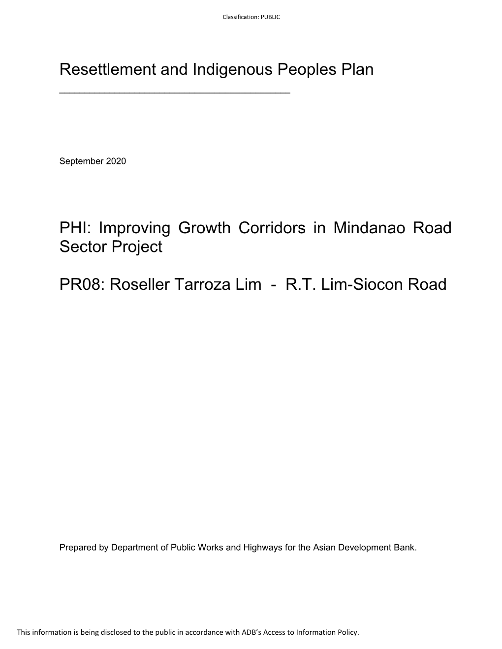 41076-048: Improving Growth Corridors in Mindanao Road Sector