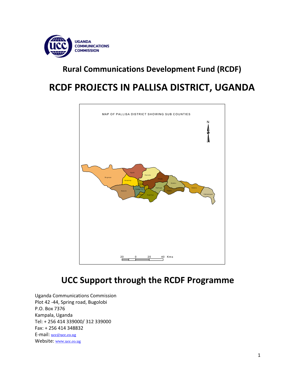 Rcdf Projects in Pallisa District, Uganda