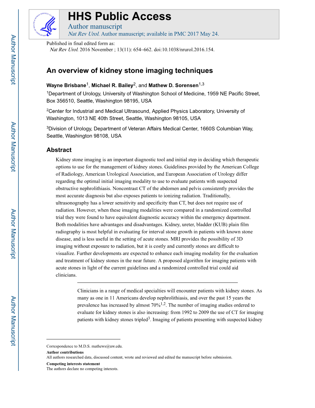 An Overview of Kidney Stone Imaging Techniques