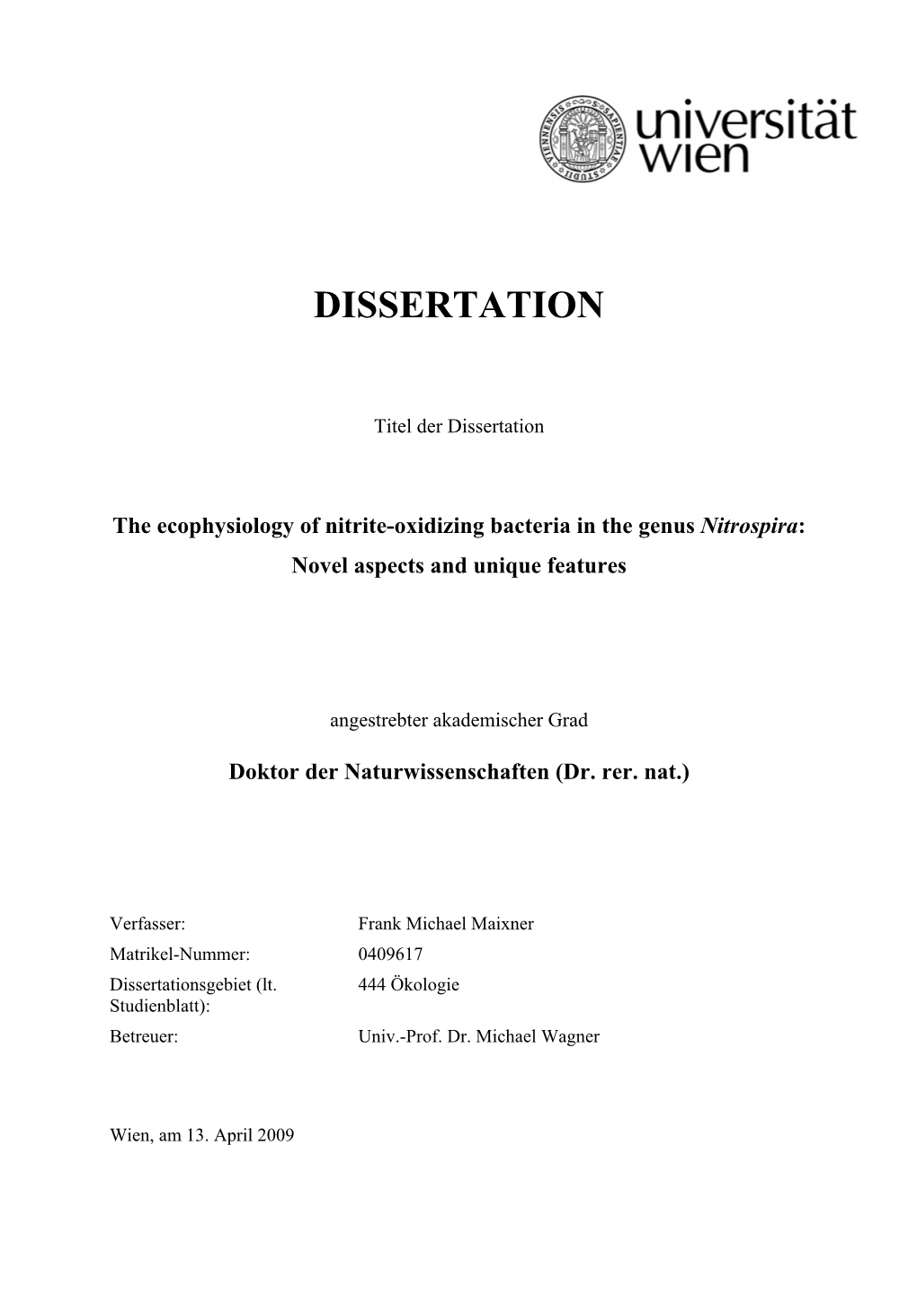 Dissertation