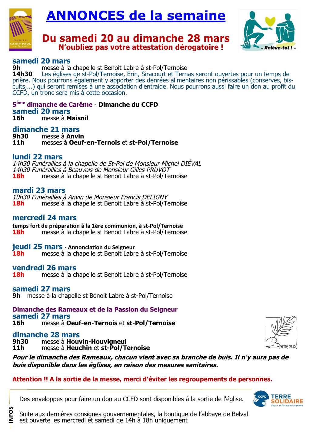 ANNONCES De La Semaine