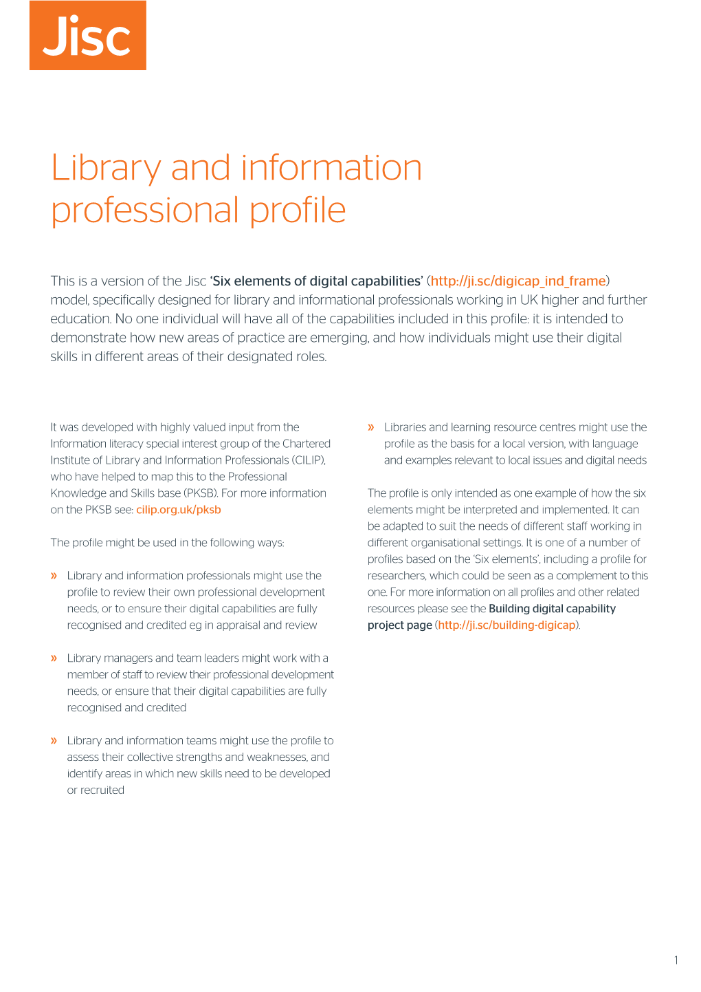 Library and Information Professional Profile