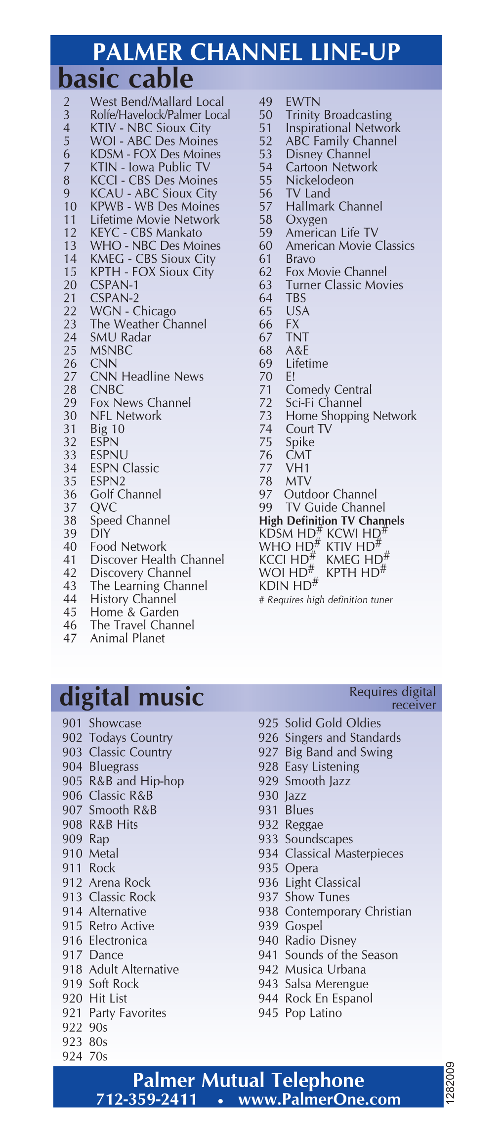 Palmer Cable Guide