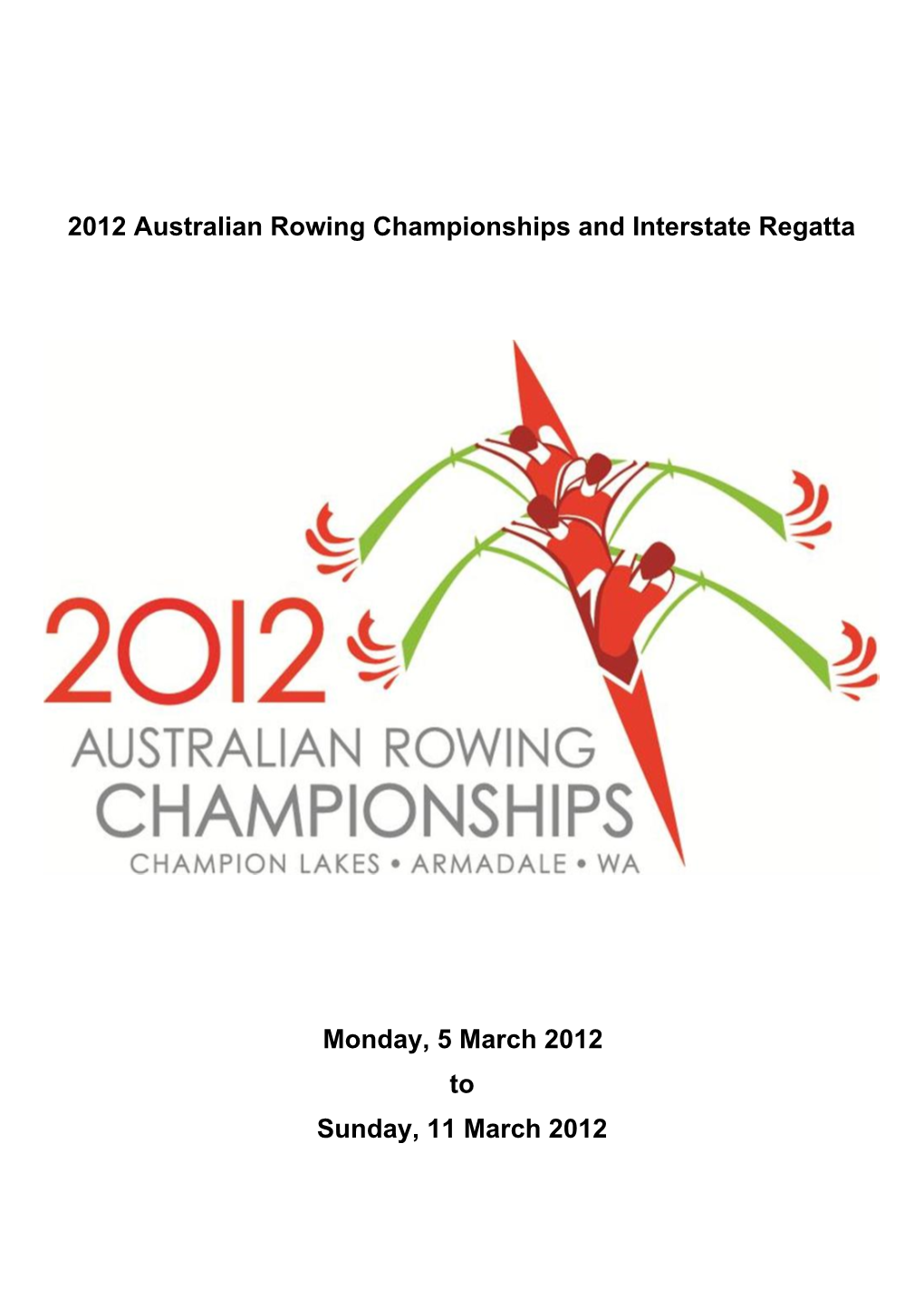 2012 Australian Rowing Championships and Interstate Regatta