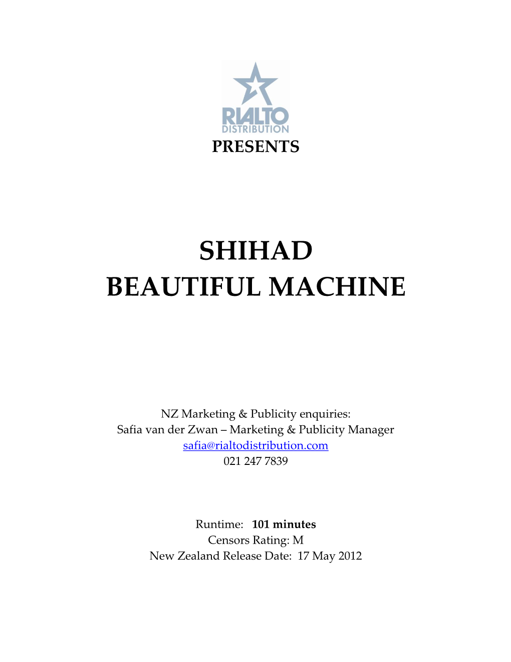 Shihad Beautiful Machine