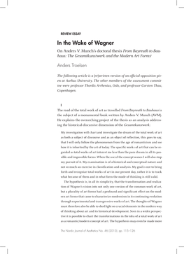 In the Wake of Wagner on Anders V