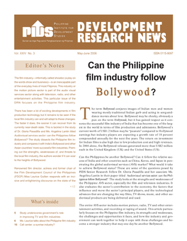 Can the Philippine Film Industry Follow Bollywood?