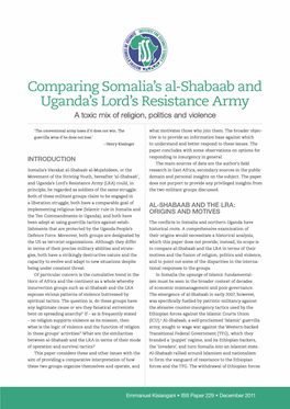 Comparing Somalia's Al-Shabaab and Uganda's Lord's Resistance Army