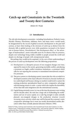 Catch-Up and Constraints in the Twentieth and Twenty-First Centuries