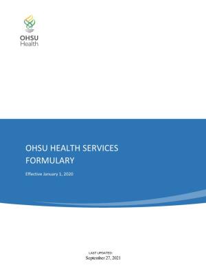 Ohsu Health Services Formulary