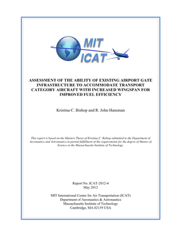 Assessment of the Ability of Existing Airport Gate Infrastructure to Accommodate Transport Category Aircraft with Increased Wingspan for Improved Fuel Efficiency
