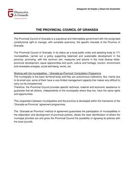 The Provincial Council of Granada