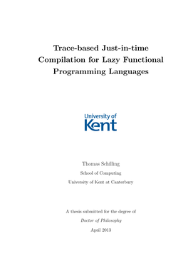 Trace-Based Just-In-Time Compilation for Lazy Functional Programming Languages