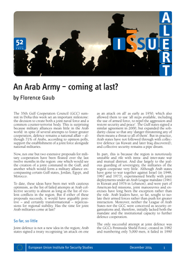 An Arab Army – Coming at Last? by Florence Gaub