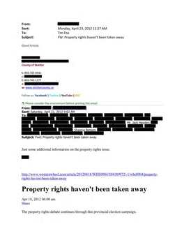 Property Rights Haven't Been Taken Away