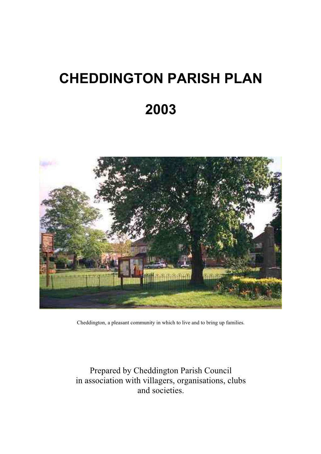 Cheddington Parish Plan 2003