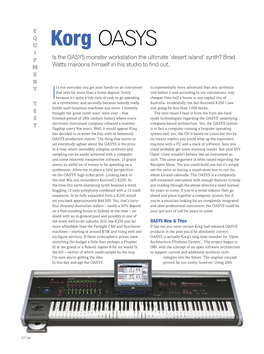 Korg OASYS Synth Issue 42