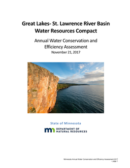 Great Lakes-St. Lawrence River Basin Water Resources Compact Annual