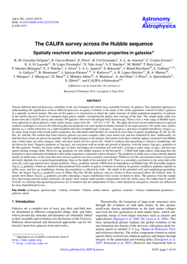 The CALIFA Survey Across the Hubble Sequence Spatially Resolved Stellar Population Properties in Galaxies?