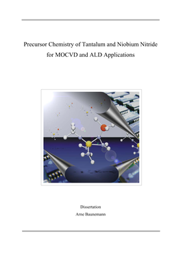 Precursor Chemistry of Tantalum and Niobium Nitride for MOCVD and ALD Applications
