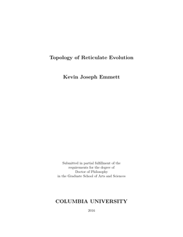 Topology of Reticulate Evolution