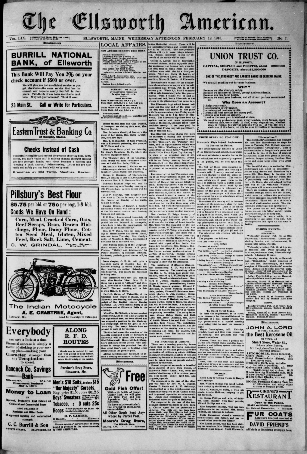 Ellsworth American : February 12, 1913