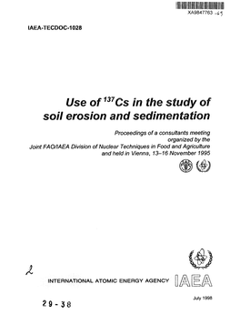 Use of 137Cs in the Study of Soil Erosion and Sedimentation