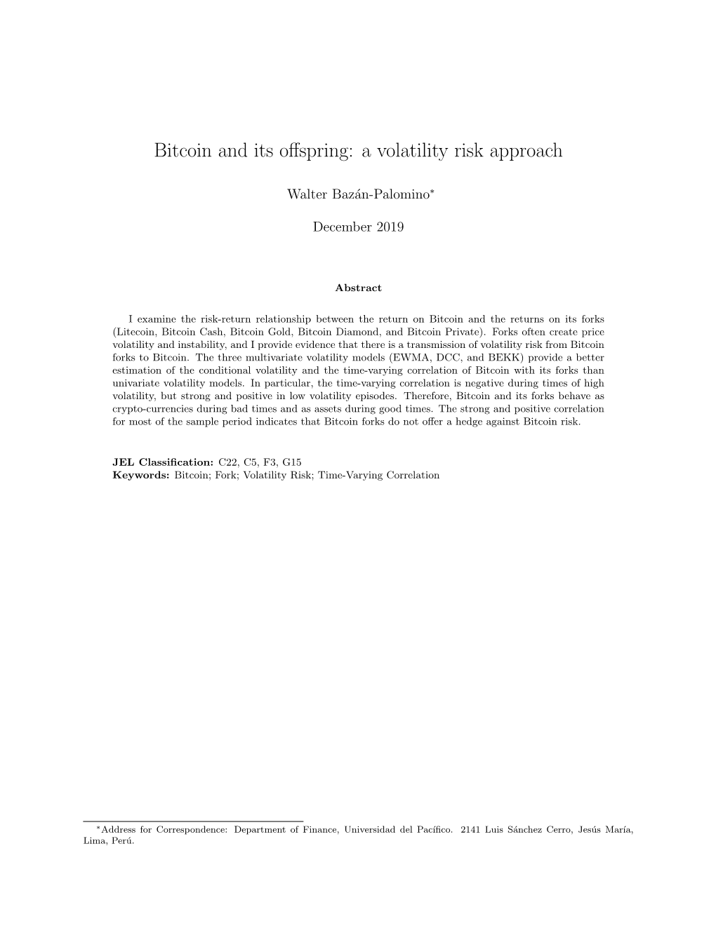 Bitcoin and Its Offspring: a Volatility Risk Approach