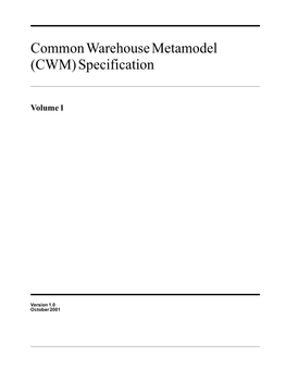 CWM) Specification