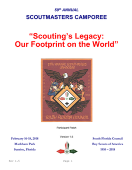 Scouting's Legacy: Our Footprint on the World