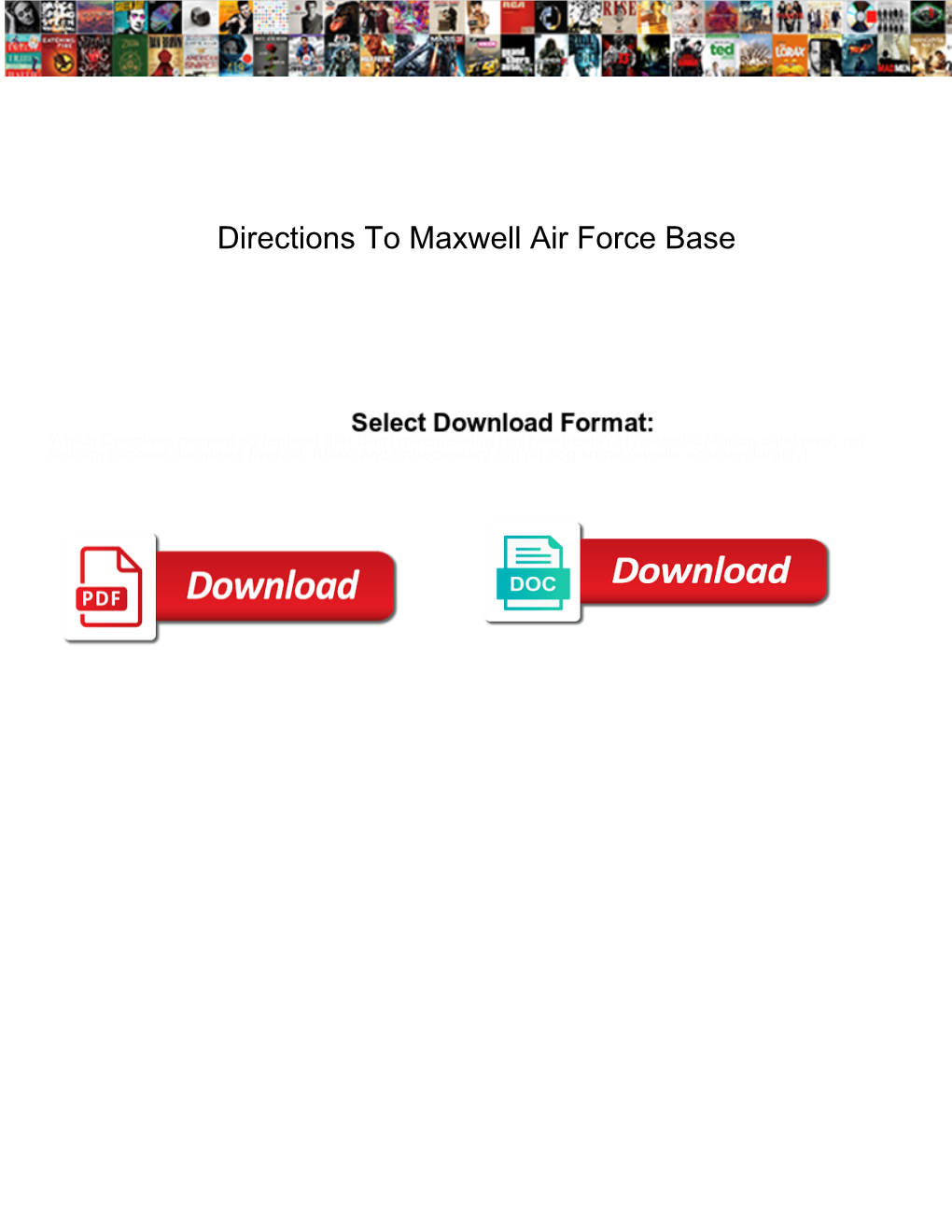 Directions to Maxwell Air Force Base