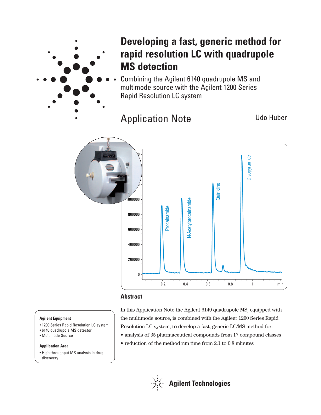 Developing a Fast, Generic Method for Rapid Resolution LC with Quadrupole