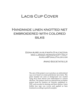 Lacis Cup Cover