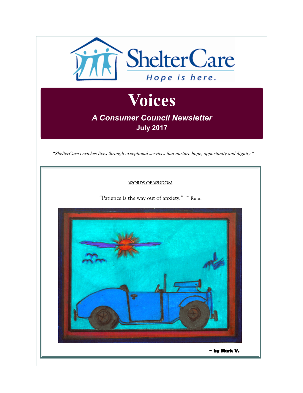 Voices a Consumer Council Newsletter July 2017