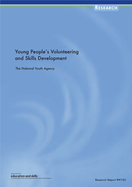 Young People's Volunteering and Skills Development