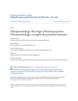 Paleoparasitology: the Origin of Human Parasites; Paleoparasitologia