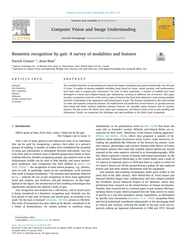 Biometric Recognition by Gait: a Survey of Modalities and Features