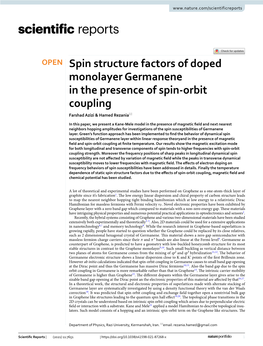 Spin Structure Factors of Doped Monolayer Germanene in the Presence of Spin-Orbit Coupling