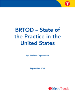 BRTOD – State of the Practice in the United States