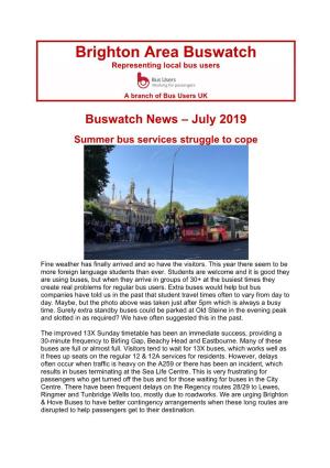 For Our July 2019 Newsletter